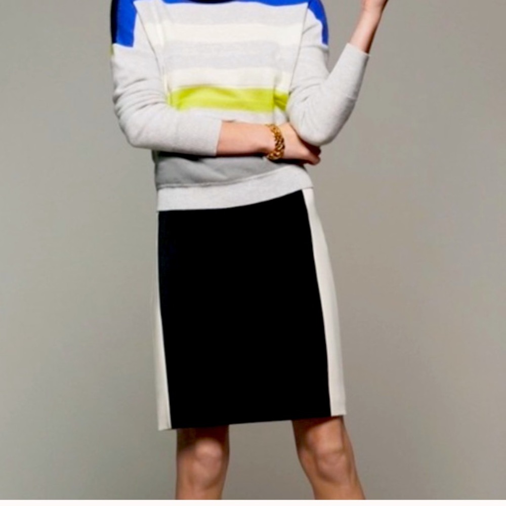 NWOT Diane von Furstenberg black and cream skirt